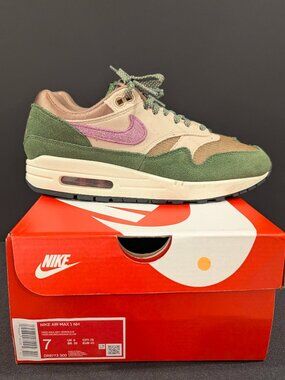 Men's Nike Air Max 1 NH - Size 7M - Treeline/Light Bordeaux